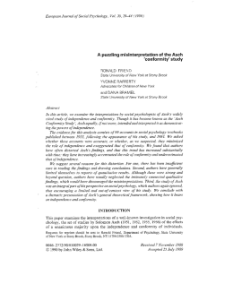 A puzzling misinterpretation of the Asch "conformity" study