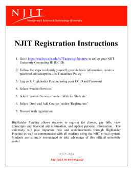 NJIT Registration Instructions