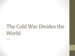 The Cold War Divides the World