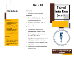 National Junior Honor Society Brochure