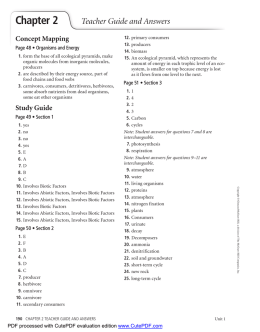 Chapter 2 Study guide answers