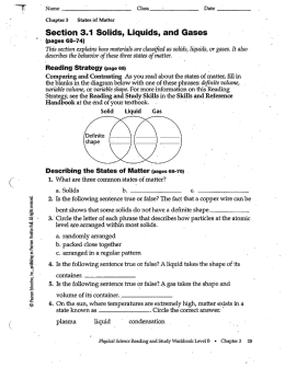 Section 3.1 Solids, Liquids, and Gases - Insights-Chem