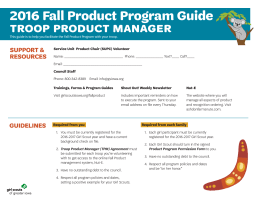 Fall Product TPM Guide - Girl Scouts of Greater Iowa