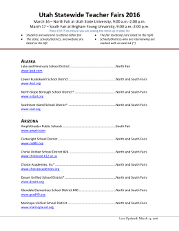 Utah Statewide Teacher Fairs 2016