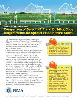 Comparison of Select NFIP and Building Code Requirements for
