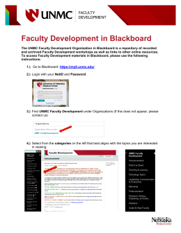 Faculty Development in Blackboard