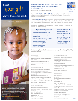 Community Partners - United Way of Central Maryland