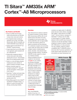 TI AM335x ARM® Cortex™-A8 Microprocessors
