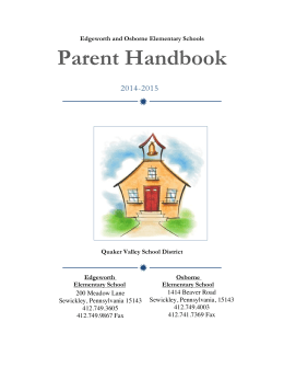 Parent Handbook - Quaker Valley School District
