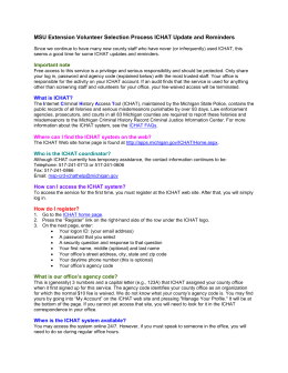 MSU Extension ICHAT FAQs and Process for Other Units