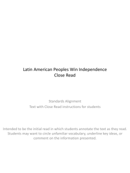 Latin American Peoples Win Independence Close