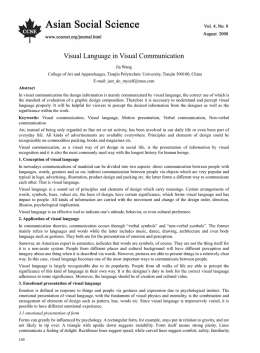 Visual Language in Visual Communication