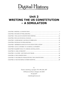 UNIT 2: Writing the US Consitution - A Simulation