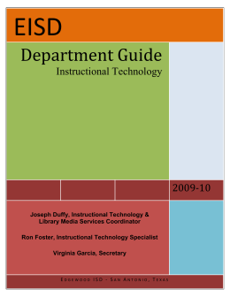 Department Guide - Edgewood Independent School District