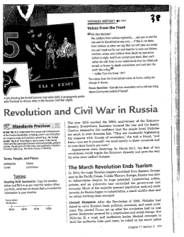 Revolution and Civil War in Russia reading