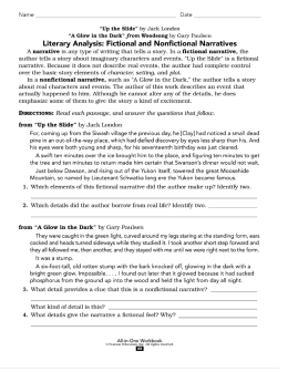 Literary Analysis: Fictional and Nonfictional Narratives