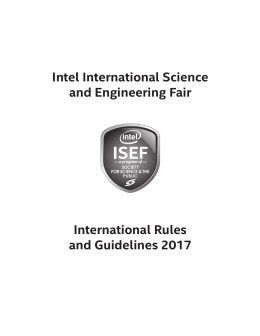 Intel ISEF Rules and Guidelines - The Society