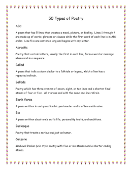 50 Types of Poetry