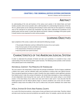 abstract learning objectives characteristics of the american judicial