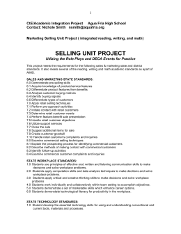 selling unit project - West-MEC