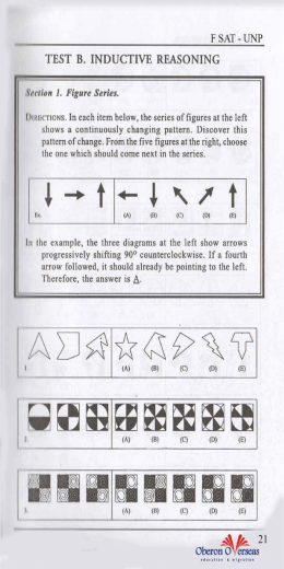 Test B - Inductive Reasoning Questions