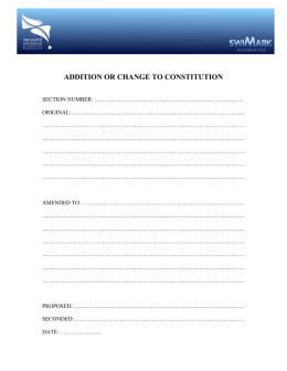 ADDITION OR CHANGE TO CONSTITUTION