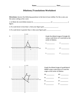 Dilations/Translations Worksheet