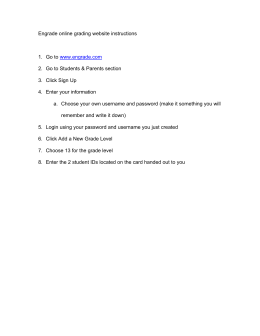 Engrade online grading website instructions 1. Go to www.engrade