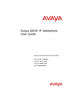 Avaya 1140E IP Deskphone User Guide