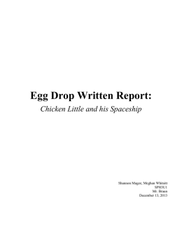 Egg Drop Written Report