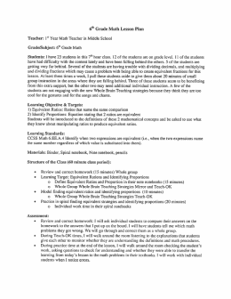 Sixth grade math lesson plan - College of Education