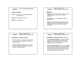 Table of Contents Chapter 3 Objectives Chapter 3 Foundations of