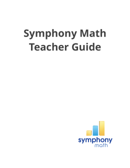 Symphony Math Teacher Guide