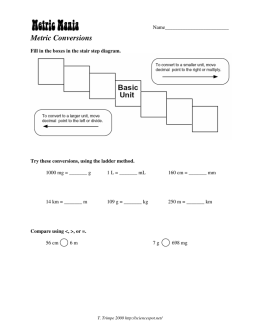 Metric Conversions