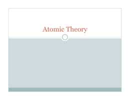 Atomic Theory - North Bergen School District