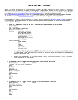 typhon information sheet - University of Colorado Denver