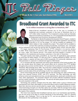 March Bell Ringer - Interstate Telecommunications Cooperative, Inc.