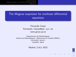 The Magnus expansion for nonlinear differential equations