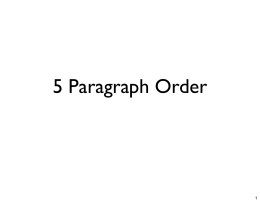 5 Paragraph Order - Rice University NROTC