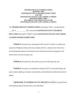 memorandum of understanding between the effingham county