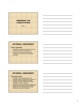 AMENDING THE CONSTITUTION INFORMAL AMENDMENT