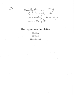 Page 1 . Í v / „ îß/ The Copemican Revolution Page 2 Nicolaus