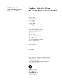 Employee Attitudes Within the Federal Aviation Administration