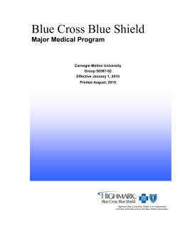 Blue Cross Blue Shield - Carnegie Mellon University