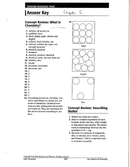 Answer Key - The Learning Lamp