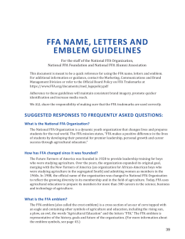ffa name, letters and emblem guidelines