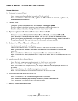 Chapter 3. Molecules, Compounds, and Chemical Equations