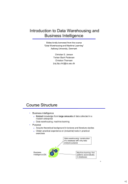 Introduction to Data Warehousing and Business Intelligence Course