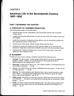 American Life in the Seventeenth Century, .
