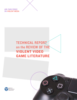 Technical Report on the Review of the Violent Video Game